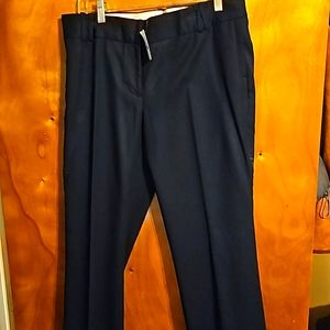 Womens Navy Boot Cut Pants, Size 10, 100% Cotton